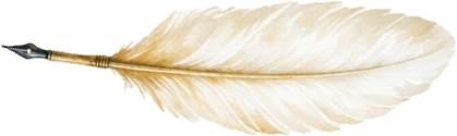 Decorative ELA Inkwell feather quill