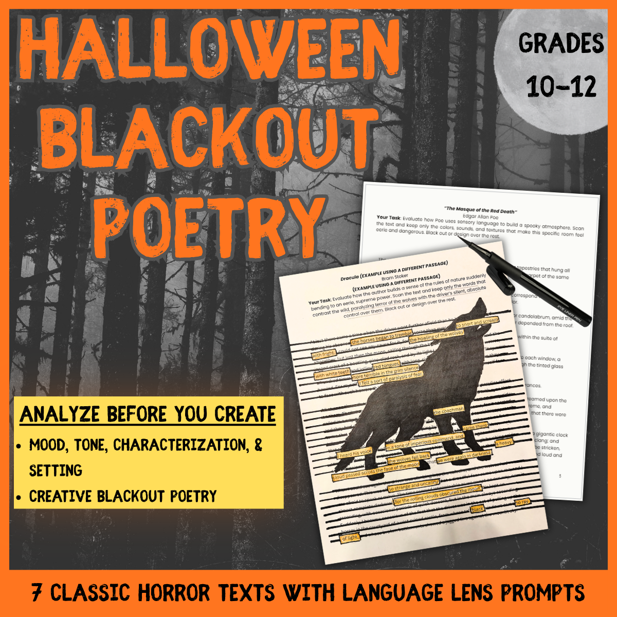 Halloween Blackout Poetry product cover